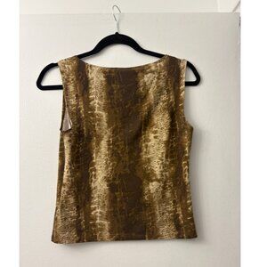 Reformation Dusk Knit Top Snake Print Sleeveless